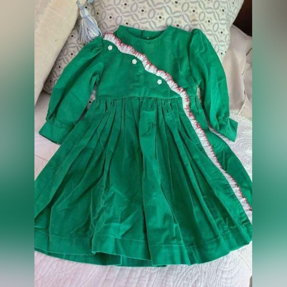 Nwot Red Beans Boutique Not Smocked Heirloom Christmas Dress Size 12 Mo